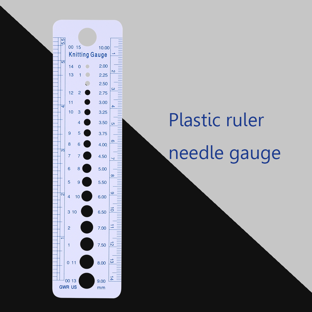 Sewing Gauge Ruler - Quilten Patchwork Liniaal Plastic Breinaald Gauge