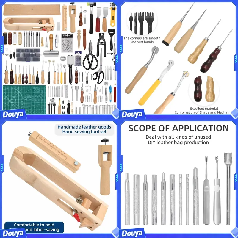 Sewing Thread Production - JP Handnaaigereedschap Set voor Lederbewerking: Naald,